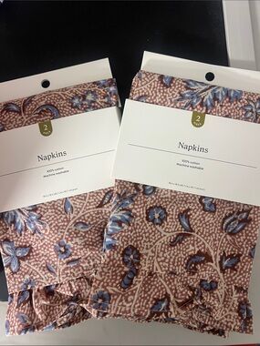 Threshold Floral Cotton Napkins in Rose and Blue (2-Pack)